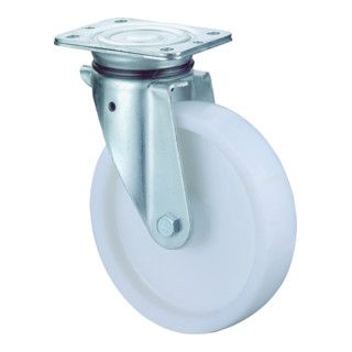 BS Zwaarlast zwenkwiel D.200mm - 600kg - Platte L138xB110mm - 1 stuk
