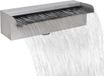 vidaXL Zwembadwaterval - rechthoekig - 30 cm - roestvrij staal - zilver