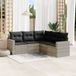 Maison Exclusive - Ensemble de jardin pour le jardin, composé de 5 pièces, avec coussins gris clair, en polyrotin