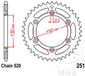 JT Sprockets JTR251.51SC Zelfreinigend stalen achtertandwiel