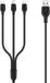 PINBOX XONB103BK USB-kabel 1 m USB 2.0 USB A USB C/Micro-USB B/Lightning Zwart
