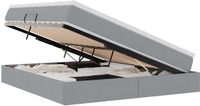 vidaXL - Bed met matras - Lichtgrijs - 160 x 200 cm - Polyester