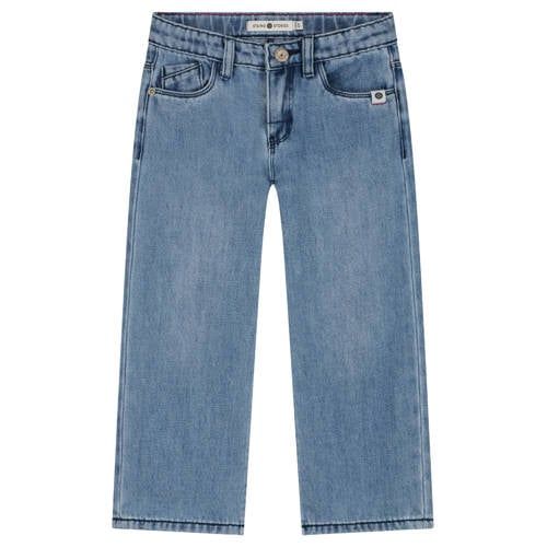 Stains&Stories wide leg jeans - lichtblauw