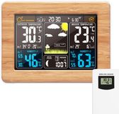 Merkloos / Sans marque Draadloos digitaal weerstation - Met buitensensor, tijd, datum, temperatuur, luchtvochtigheid, barometer, alarm, maanfase, multifunctioneel