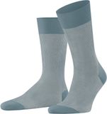 FALKE Fine Shadow gedessineerd katoen sokken heren blauw - maat 45-46