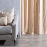 bigbuy Home Gordijn Beige Polyester 140 x 260 cm