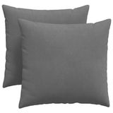 vidaXL - Zitkussens - 2 stuks - Stof - Donkergrijs - 45 x 45 cm