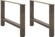 vidaXL - Pieds de table basse - 2 - pièces - 70x(42-43) - cm - acier - naturel