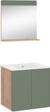 Vicco Ensemble de salle de bain Izan, Chêne doré/Vert, 3 pièces