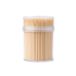 LifeChic Tandenstokers van hout met dubbele punt, 6,5 cm, 500 stuks | Inklapbaar vat