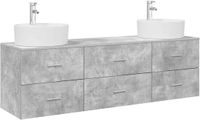 vidaXL Badkamerkastenset 3 st Betongrijs 161 x 44,5 x 76 cm