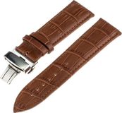 Strap-it Luxe Strap-it Bracelet de montre connectée en cuir - marron