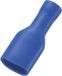 TRU COMPONENTS 737840-6.35 Platte stekker (female) Insteekbreedte: 6.35 mm Insteekdikte: 0.8 mm 180 ° Volledig geïsoleerd Blauw 50 stuk(s)