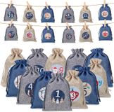 Adventskalender à remplir - 24 sacs en jute avec pinces - Calendrier de Noël à remplir