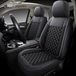 Ssangyong Housses de siège auto | Set de 2 | Similicuir de haute qualité (Skai) | Série CLS900 | Noir avec surpiqûres blanches