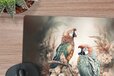 XXL Muismat - Papegaaien - Vogels - 40x40 cm - Bureau onderlegger - Rubber/Textiel