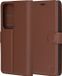 Techsuit Leather Folio Book Wallet Case hoesje voor Oppo Reno12 - Brun