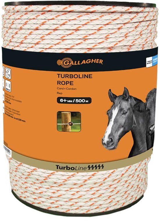 Gallagher Cord TurboLine (6 MM / Wit) - 500 Meter