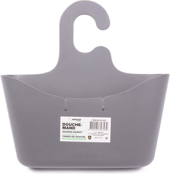 Benson Douchemand - Grijs - Polypropyleen - 28,1 x 10 x 28,6 cm - Met handgreep