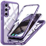 Samsung Étui magnétique Galaxy S24 FE avec protection d'écran en verre trempé - Compatible MagSafe - Violet