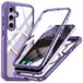 Samsung Étui magnétique Galaxy S24 FE avec protection d'écran en verre trempé - Compatible MagSafe - Violet
