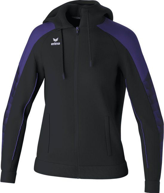 Erima Evo Star Trainingsjack Dames - Zwart/Paars - Maat 36