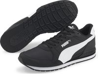 Puma Sneakers Heren 384857-01 Zwart Wit Suède Rubber Lage Sneakers Veters
