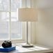 Belid Lampe de table Soft Lin blanc-sable, Ø34x64 cm