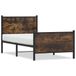 VidaXL Lit en métal Chêne fumé 75x190 cm