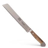 GÜDE Solingen Broodmes Links- en rechtshandig gesmeed, 21 cm, vaten eikenhout, ALPHA VAT EIKEN, dubbele bolster, Handgemaakt Duitsland