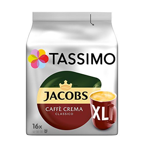 Tassimo Capsules Jacobs Caffè Crema Classico XL, 80 koffiecapsules, 5 x 16 drankjes