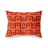 BonaMaison Oranje-Bordeaux Decoratieve Kussensloop, Kussenhoezen Bank, Decoratieve Kussenhoesjes, Kussensloop; Sofa, Slaapkamer, Kantoor, Auto 45x60 Cm - Ontworpen en vervaardigd in Turkije