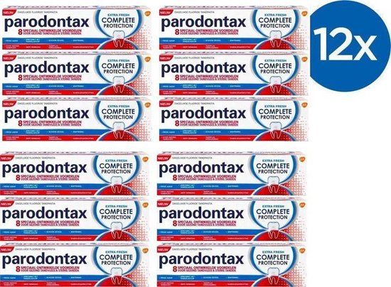 Parodontax Complete Protection Extra Fresh - Voordeelverpakking 12 x 75ml - Met fluoride