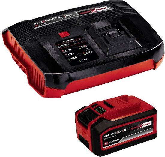 Einhell 18V Power X-Change Starter Kit - 1x 4-6 Ah Battery & 6A Charger