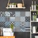 Tegelstickers Zelfklevende Scandinavische tegelstickers, cementtegels, mozaïek, wandtegelmozaïek, badkamer en keuken, zelfklevend, Azulejos 15 x 15 cm, 24 stuks Kiev