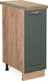 Vicco Fame-Line Armoire de pharmacie – 30 cm, chêne WB vert-or style champêtre