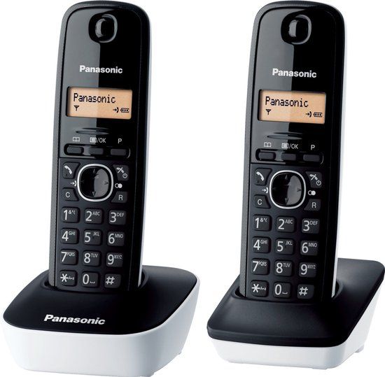 Panasonic KX-TG1612FRW Duo DECT draadloze telefoon wit