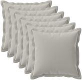 vidaXL - Kussensloop - 6 stuks - Houten - Grijs - 80 x 80 cm - Polyester