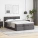 Maison Exclusive - Cadre de lit ottoman avec matelas, gris, 140x190 cm, similicuir
