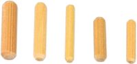 Amig - Houten deuvel - Verbindingsplug voor planken - Ø 8 x 30 mm - 40 stuks - Gegroefde deuvel met afgeschuind uiteinde voor sterkere verbindingen - Grenenhout