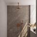 Brauer Copper Edition Thermostatische Regendoucheset Inbouw - Hoofddouche 20 cm - 3 Weg - Handdouche Rond - Doucheslang - Wandaansluitbocht