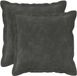 vidaXL Kussensloop - 2 stuks - HOUTEN - Antracietkleurig - 40 x 40 cm