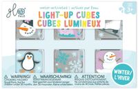 Glo Pals Light-Up Cubes Winter - badspeelgoed - sensory play - 6 stuks
