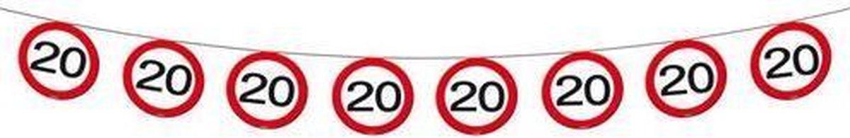 Slingers 20 Jaar Verkeersbord 12m - Meerkleurig