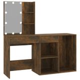 vidaXL Kaptafel met kastje bewerkt hout gerookt eikenkleurig