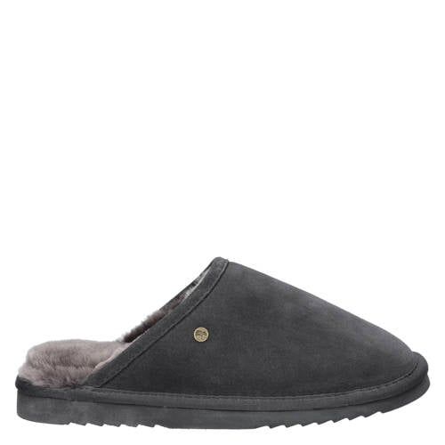 Warmbat Australia suède pantoffels antraciet