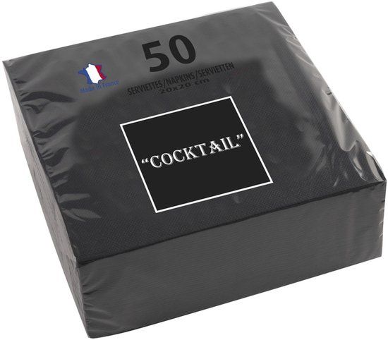 PROnappe cocktailservetten, 200 x 200 mm, geel