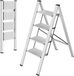 Bolt Edge Trapladder - Escabeau de cuisine - Escabeau domestique - 4 marches - Aluminium - Max. 150 kg