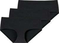 SCHIESSER Broekje Set van 3 Vrouwen Katoen Zwart/Zwart/Zwart Effen XL