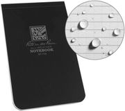 Rite in the Rain Soft Cover Top Bound Notebook 778, 3 1/4" x 5 1/4", Black